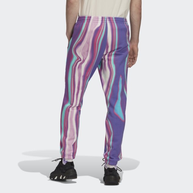 Adidas Hyperreal Allover Print Pantalones De Chándal Púrpura Rush
