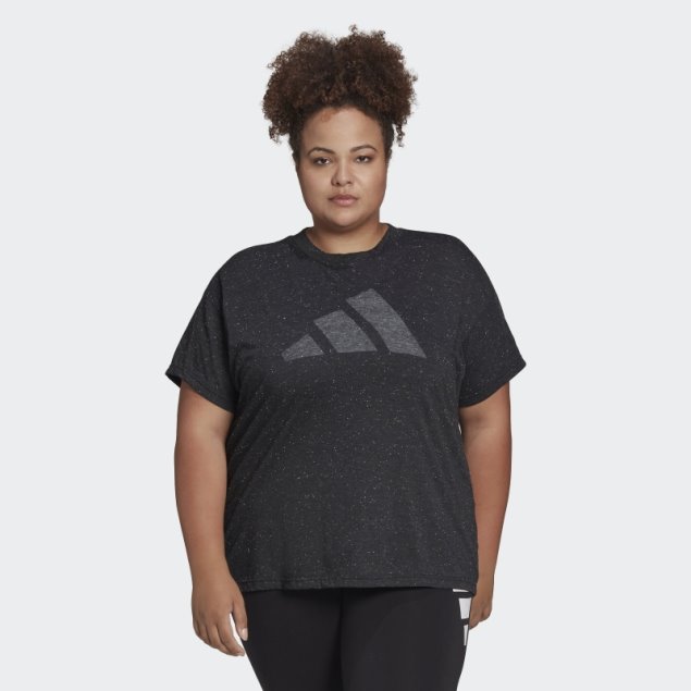 Camiseta Adidas Black Melange Future Icons Winners 3.0 (talla Grande)