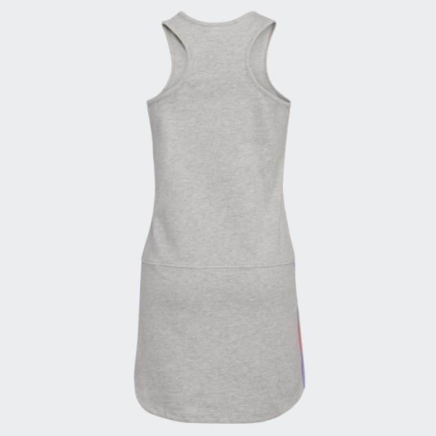 Vestido Sin Mangas Con Dobladillo Redondeado Adidas Gris Medio