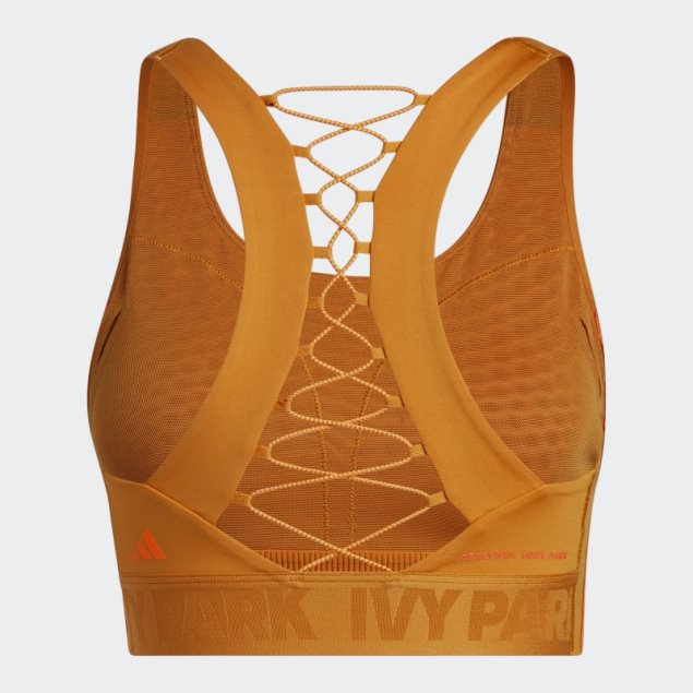 Sujetador Con Cordones En La Espalda Adidas Focus Naranja