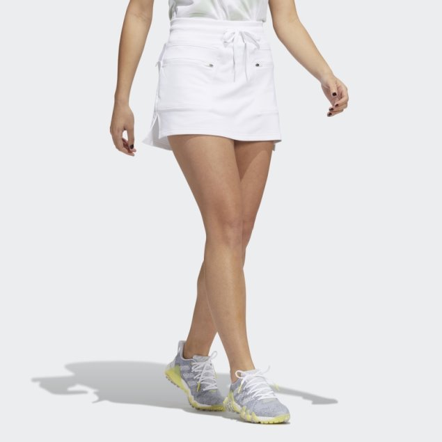 Falda Pantalón De Golf De Punto De Urdimbre Adidas Blanco