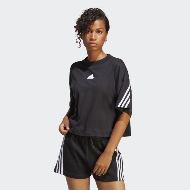 Camiseta Negra Con 3 Rayas Adidas Future Icons