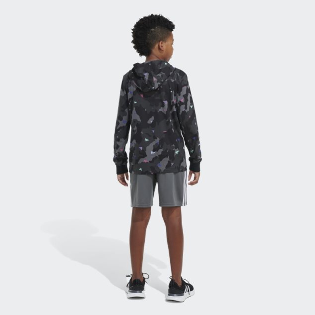 Camiseta Ls Hood Aop Camo Black Adidas