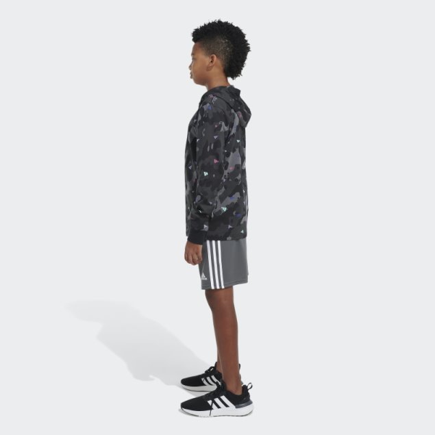 Camiseta Ls Hood Aop Camo Black Adidas