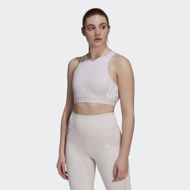 Sujetador De Entrenamiento Con Sujeción Ligera Rosa Hyperglam AeroReady Adidas