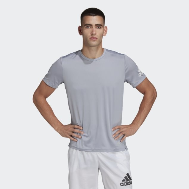 Camiseta Adidas Run It Plateada