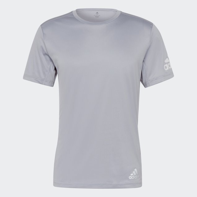 Camiseta Adidas Run It Plateada