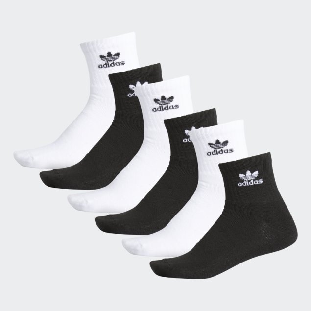 Trefoil Quarter Calcetines 3 Pares Adidas Blanco