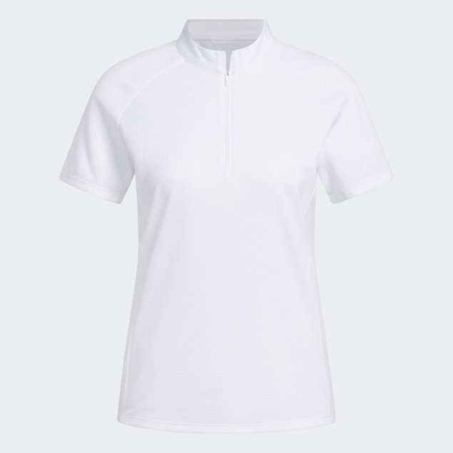Polo De Golf Texturizado Adidas Blanco