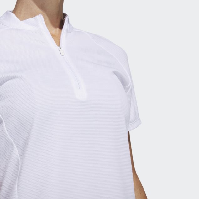 Polo De Golf Texturizado Adidas Blanco