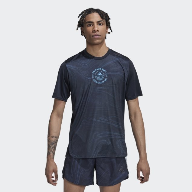 Camiseta Adidas Diseñada Para Correr Por Los Océanos Negra
