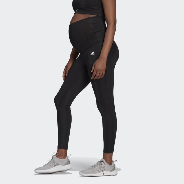 Negro Adidas Diseñado Para Mover Mallas Deportivas 7/8 (maternidad)