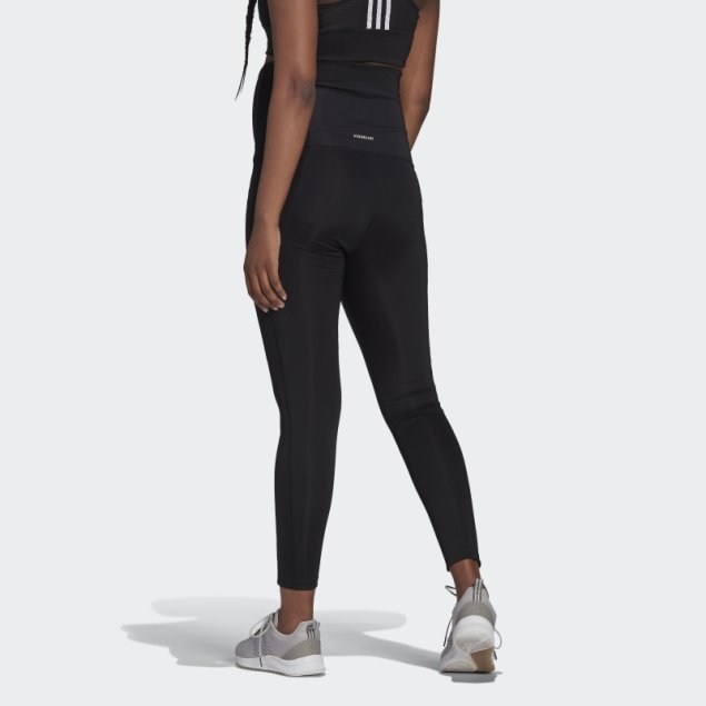 Negro Adidas Diseñado Para Mover Mallas Deportivas 7/8 (maternidad)