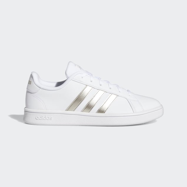 Zapatillas Adidas Grand Court Base Platino Metalizado