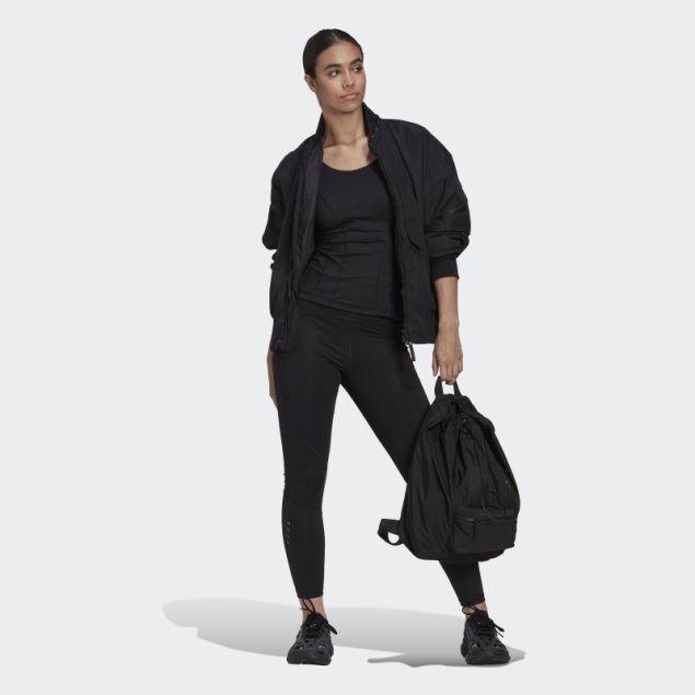 Adidas By Stella Mccartney Chaqueta Bomber Tejida Negra