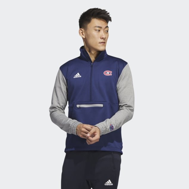 Chaqueta Adidas Canadiens 22 Nhl 1/4 Zip Azul Marino