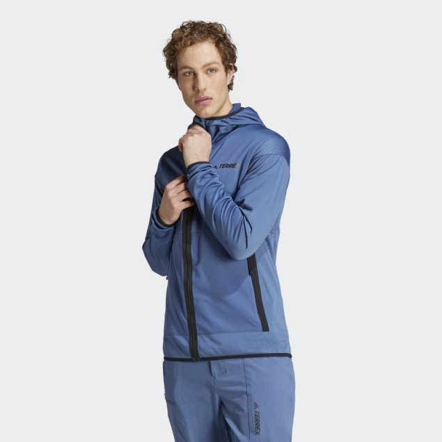 Acero Adidas Terrex Tech Flooce Light Chaqueta De Senderismo Con Capucha
