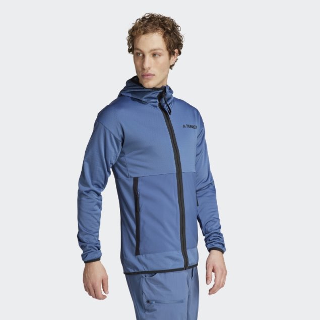 Acero Adidas Terrex Tech Flooce Light Chaqueta De Senderismo Con Capucha