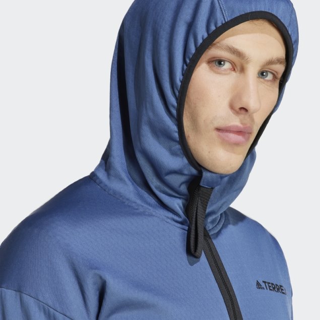 Acero Adidas Terrex Tech Flooce Light Chaqueta De Senderismo Con Capucha