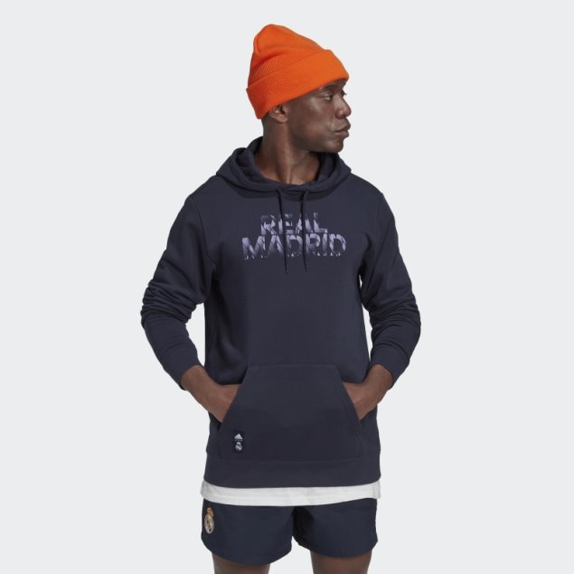 Sudadera Con Capucha Adidas Real Madrid Dna Graphic Azul Marino Noche