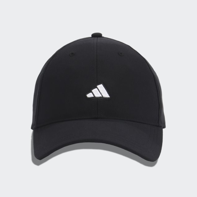 Gorra Negra Con Parche Del Logo De Adidas