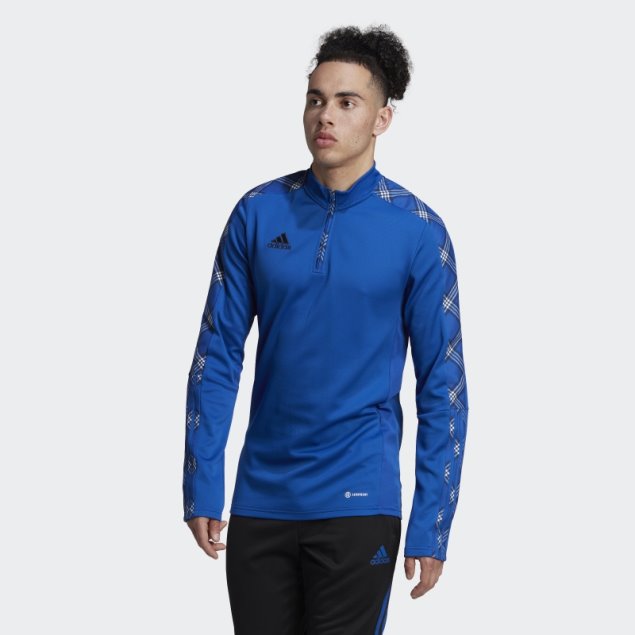 Camiseta Tiro Fleece Midlayer Azul Real Adidas