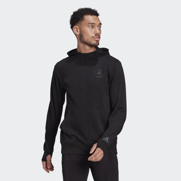 Adidas Sudadera Con Capucha De Corredor Negra