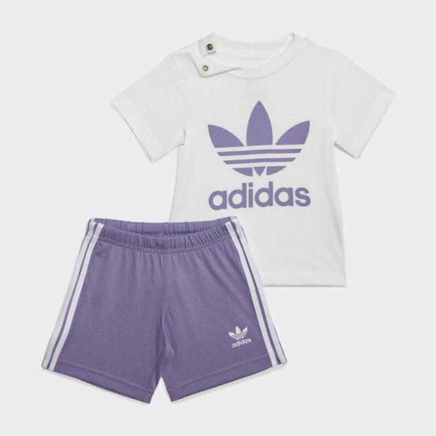 Conjunto Camiseta Trifolio Adidas Lila