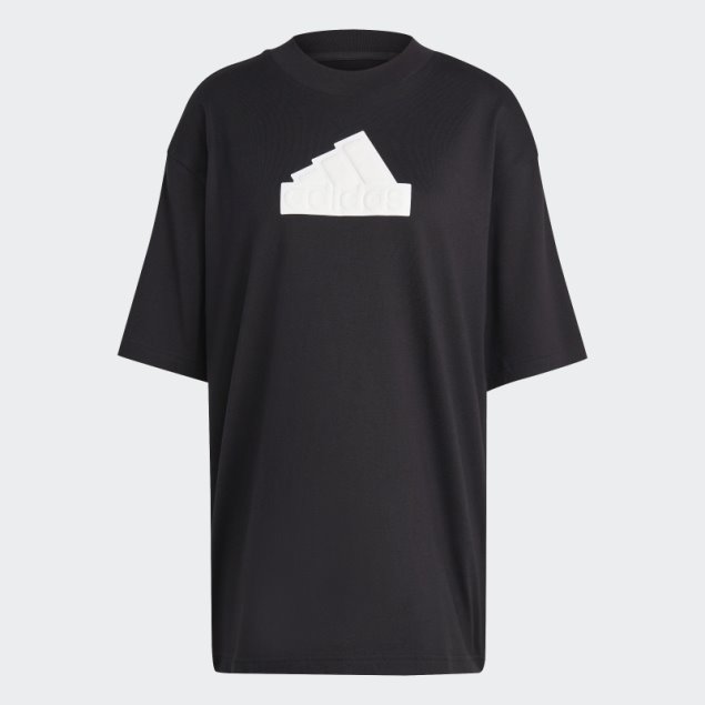 Camiseta Adidas Negra Con Iconos Del Futuro