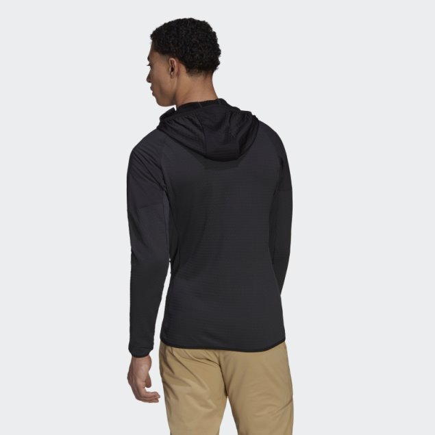 Chaqueta Con Capucha Techrock Flooce Wind Adidas Negra