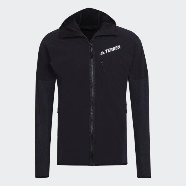 Chaqueta Con Capucha Techrock Flooce Wind Adidas Negra