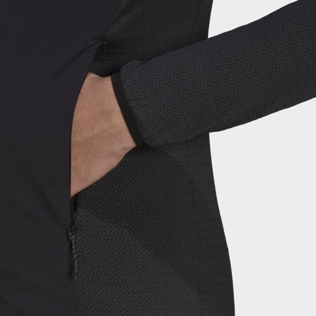 Chaqueta Con Capucha Techrock Flooce Wind Adidas Negra