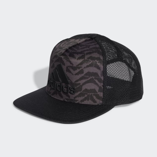 Gorra Trucker Snapback Negra Adidas