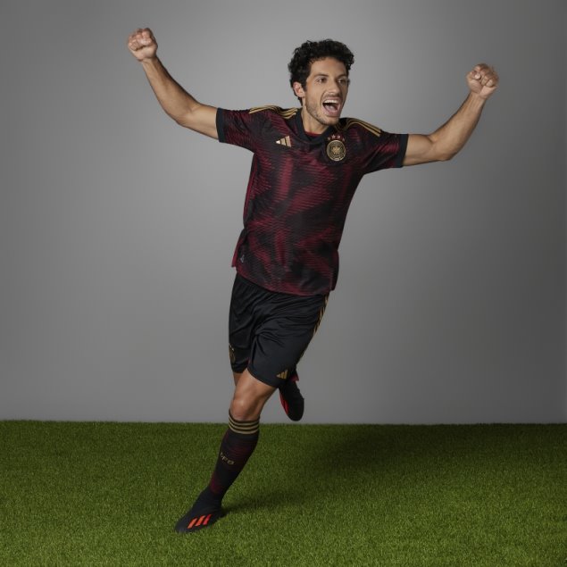 Camiseta Alemania 22 Visitante Autentica Adidas Negra