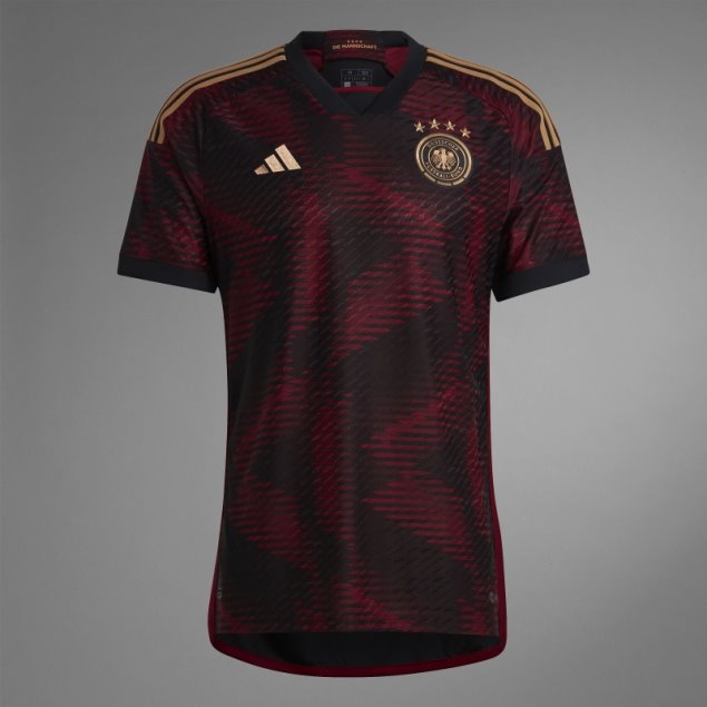 Camiseta Alemania 22 Visitante Autentica Adidas Negra