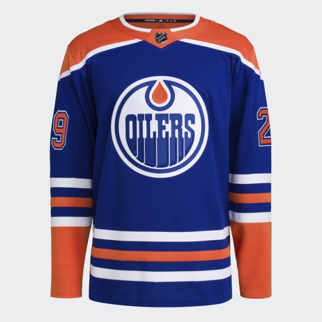 Adidas Royal Oilers Draisaitl Home Camiseta Auténtica