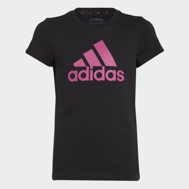 Camiseta Essentials De Algodón Con Logo Grande Adidas Negra