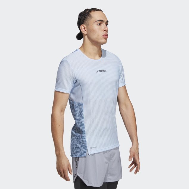 Adidas Terrex Agravic Pro Trail Running Camiseta Azul Amanecer