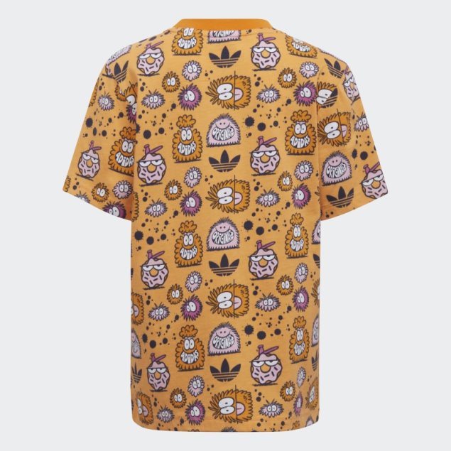 Conjunto De Camiseta Y Pantalones Cortos Adidas X Kevin Lyons En Naranja Nebuloso Moda