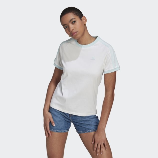 Camiseta Blanca Con Gráfico Adidas