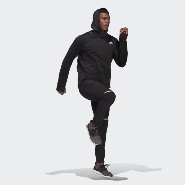 Negro Adidas Sudadera Con Capucha De Lana X-city Running Moda