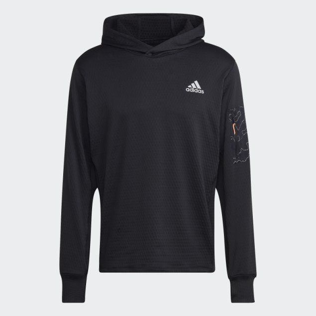 Negro Adidas Sudadera Con Capucha De Lana X-city Running Moda