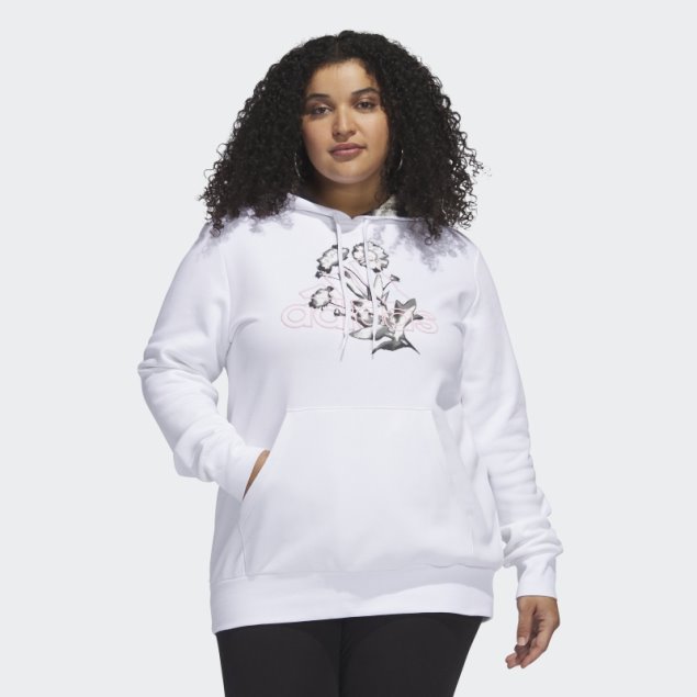 Sudadera Con Capucha Bloom (tallas Grandes) Blanco Adidas