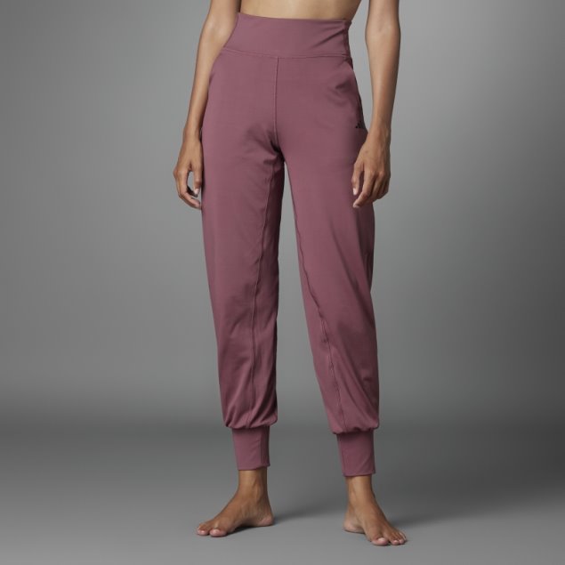 Pantalones De Yoga Adidas Authentic Balance Burdeos