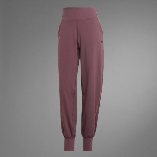 Pantalones De Yoga Adidas Authentic Balance Burdeos