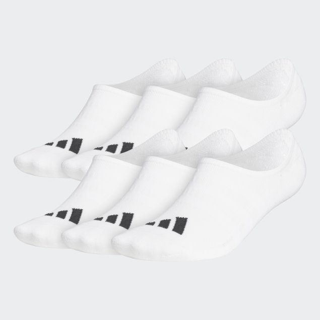 Elegantes Calcetines Adidas No-show 6 Pares Blancos