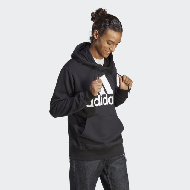 Sudadera Adidas Essentials French Terry Con Logo Grande Negro