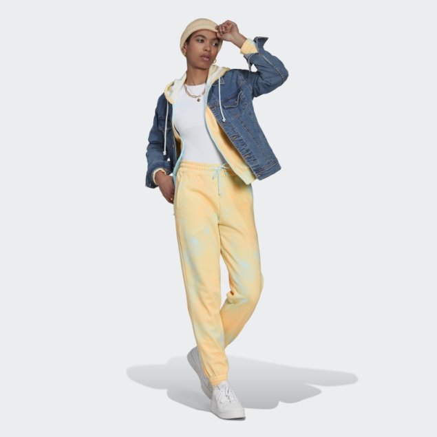 Joggers Azules Con Bajo Bajo Y Estampado Integral Adidas