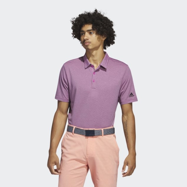 Polo Ottoman Stripe Fucsia Adidas