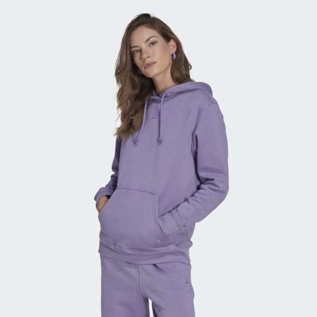 Sudadera Adidas Lila Adicolor Essentials
